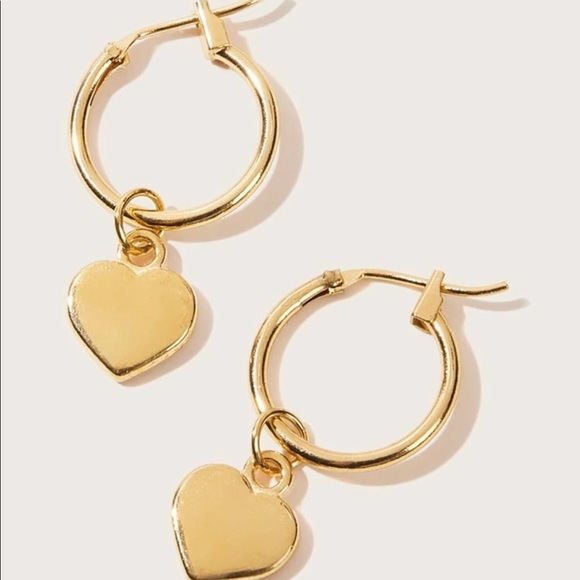 Ring Decor Heart Drop Earrings - Picture 2 of 3